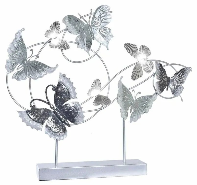 Figura Decorativa DKD Home Decor Cinzento Metal (61 x 8.3 x 54 cm)