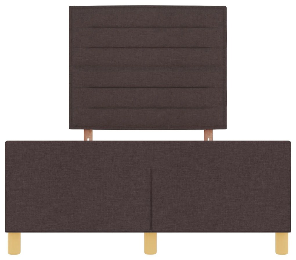 Cama vidaXL Castanho Escuro 120x200 cm Tecido