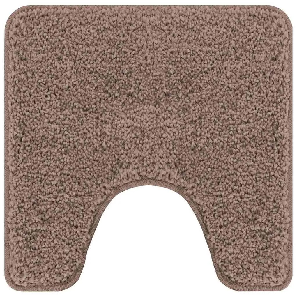 Conjunto de 2 Tapetes de Banho vidaXL Marrom Polipropileno Antiderrapa