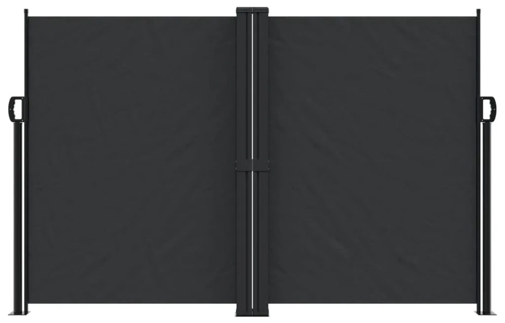 Toldo lateral retrátil 160x1000 cm preto