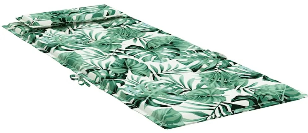 Almofadões p/ cadeira encosto alto 4 pcs tecido oxford folhas