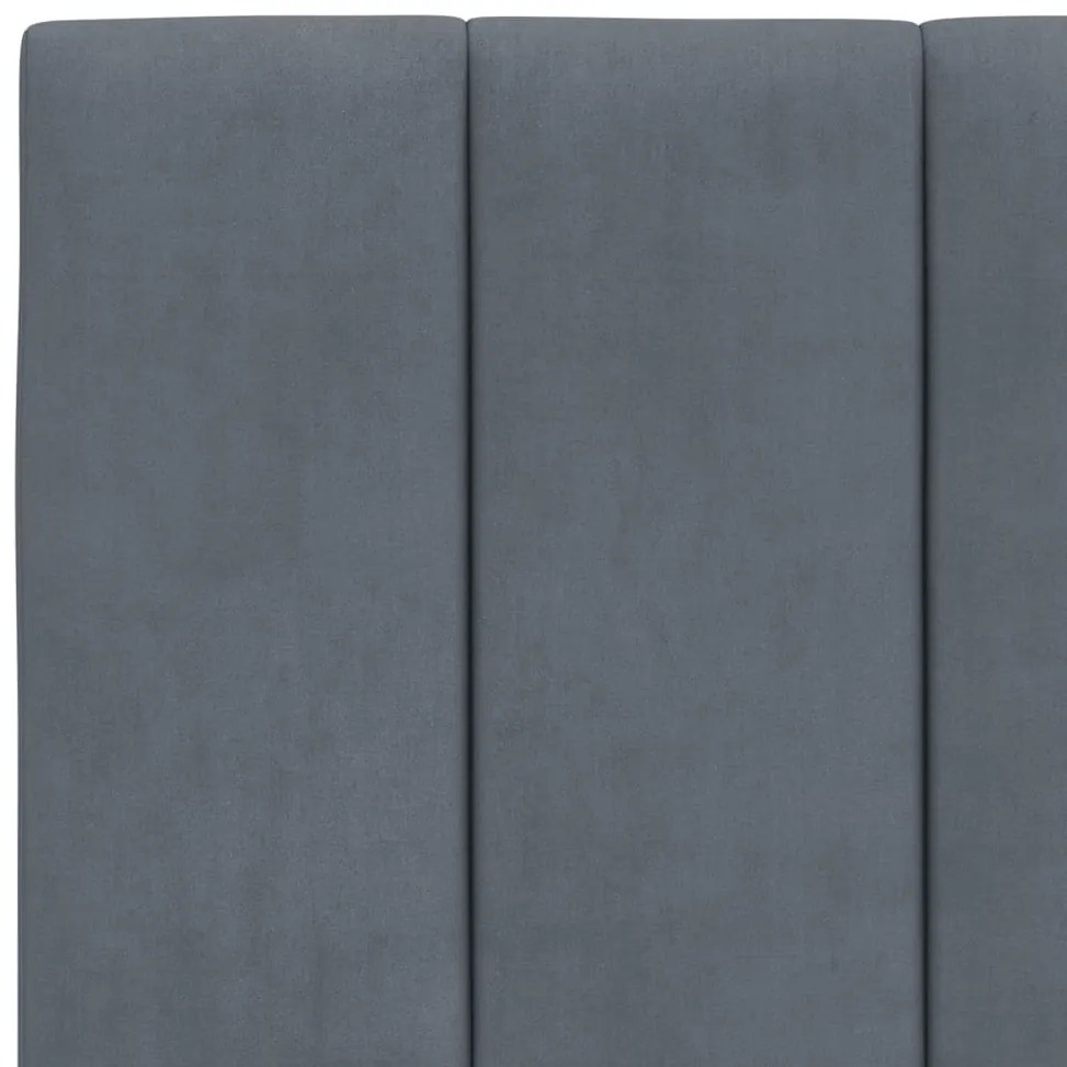Estrutura de cama c/ luzes LED 180x200cm veludo cinzento-escuro