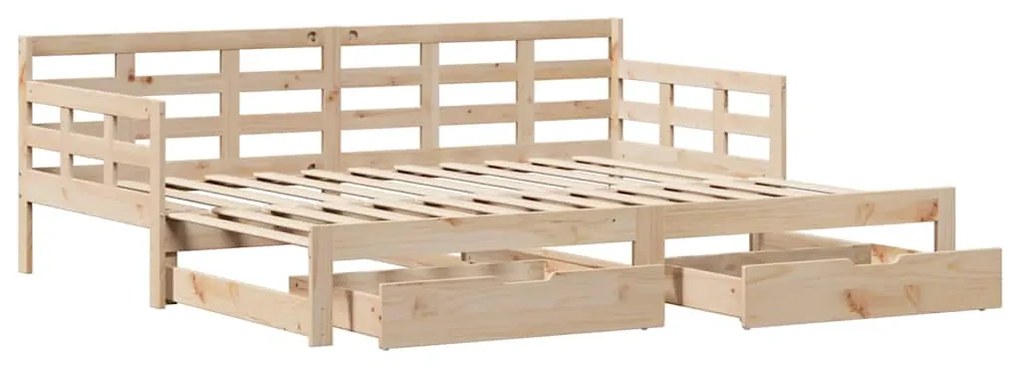 Sofá-cama com gavetão e gavetas sem colchão 90x200 cm