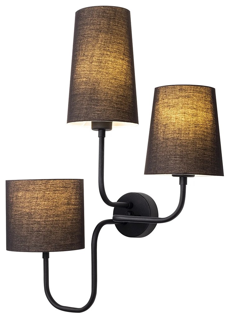 Candeeiro de Parede Catal – Preto – 50 x 20 cm