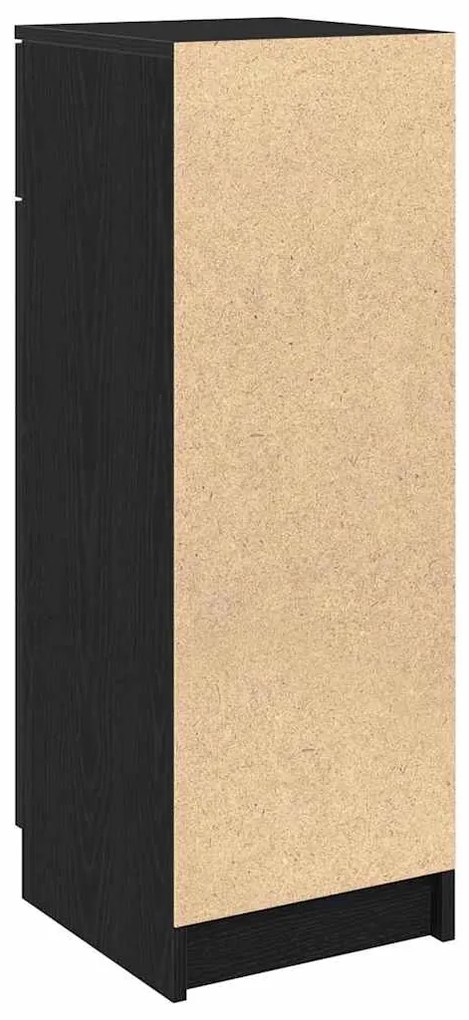 Armário de Casa de Banho Carvalho Preto 32x34x90 cm Madeira de Engenha