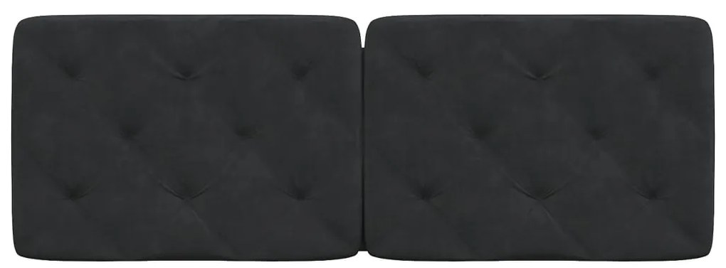 Almofadão de cabeceira 140 cm veludo preto