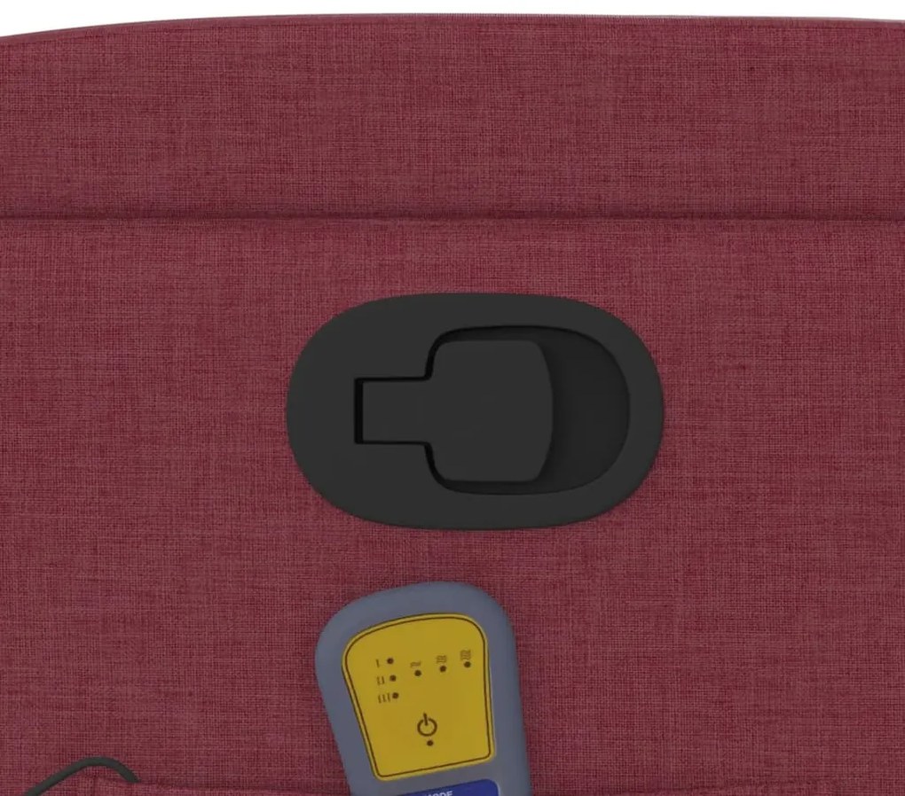 Poltrona de massagens reclinável tecido vermelho tinto