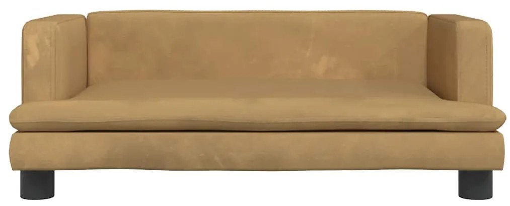Cama para cães 80x45x30 cm veludo castanho
