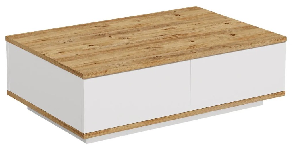 Mesa de Centro FR14 – Pinho Atlântico e Branco – 90x28,6x60 cm