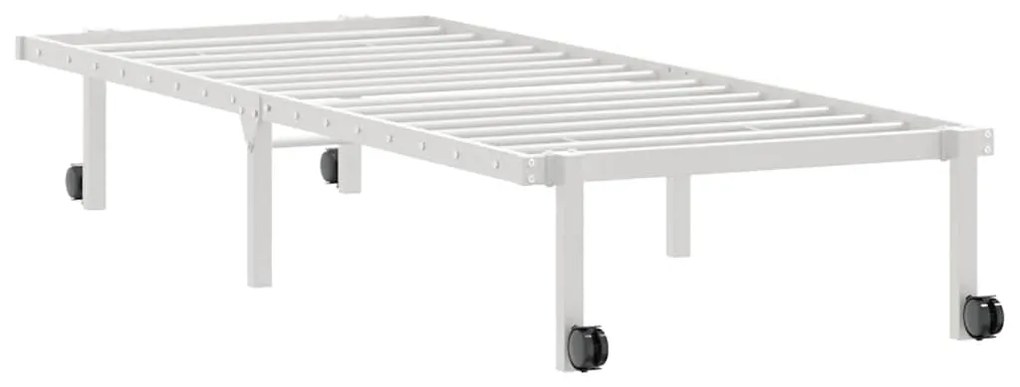 Estrutura de cama sem colchão Dobrável 80x200 cm aço branco
