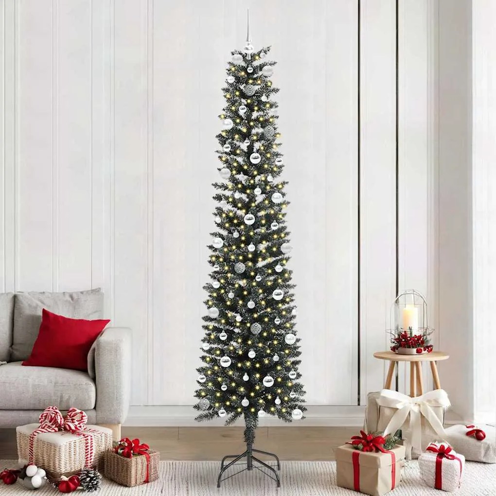 vidaXL Árvore de Natal Artificial Verde 240 cm PVC, Plástico e Aço