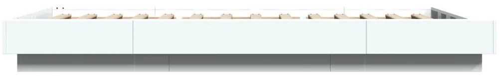 Estrutura cama c/ luzes LED 90x200 cm derivados madeira branco