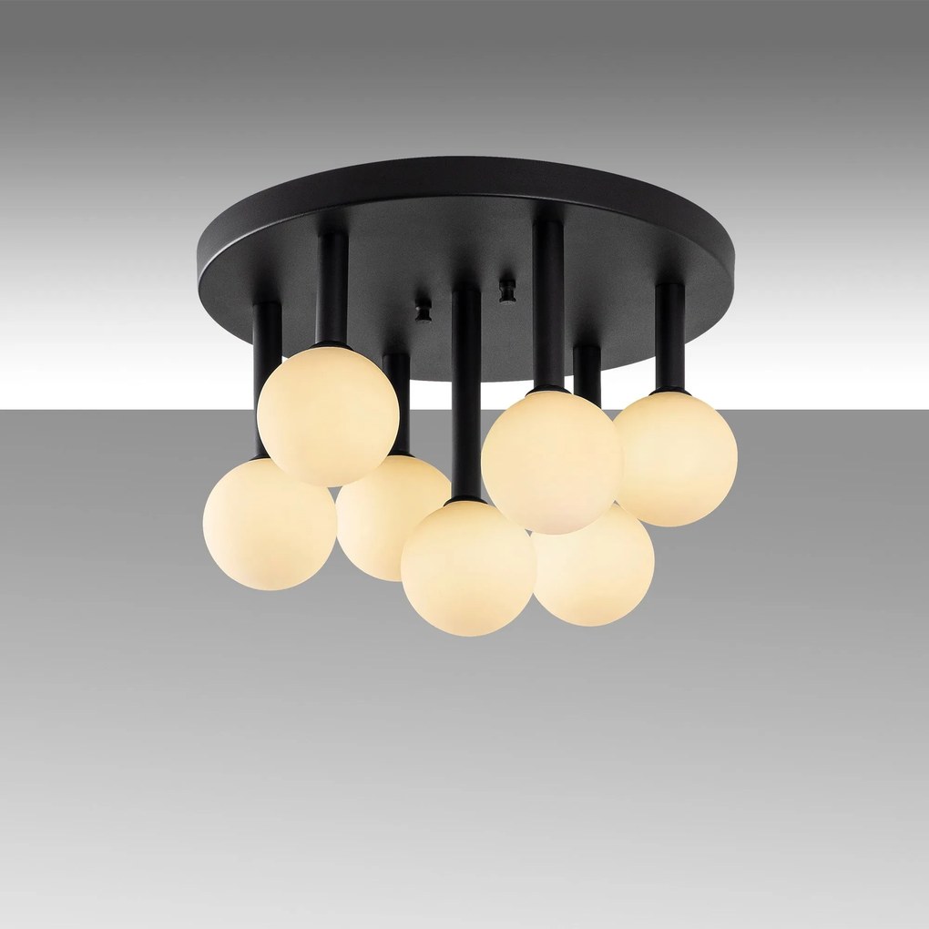 Candeeiro de Teto Even – Preto e Creme – 44 x 44 x 40 cm