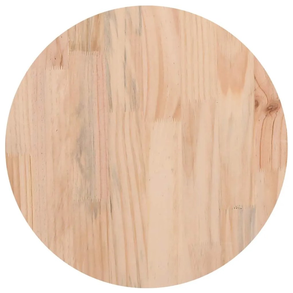 Tampo de mesa pinho maciço Ø30x2,5 cm branco