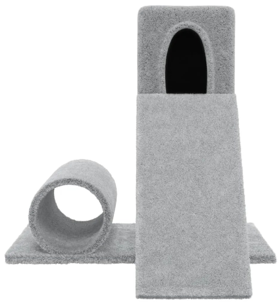 Árvore p/ gatos c/ poste arranhador sisal 59 cm cinzento-claro