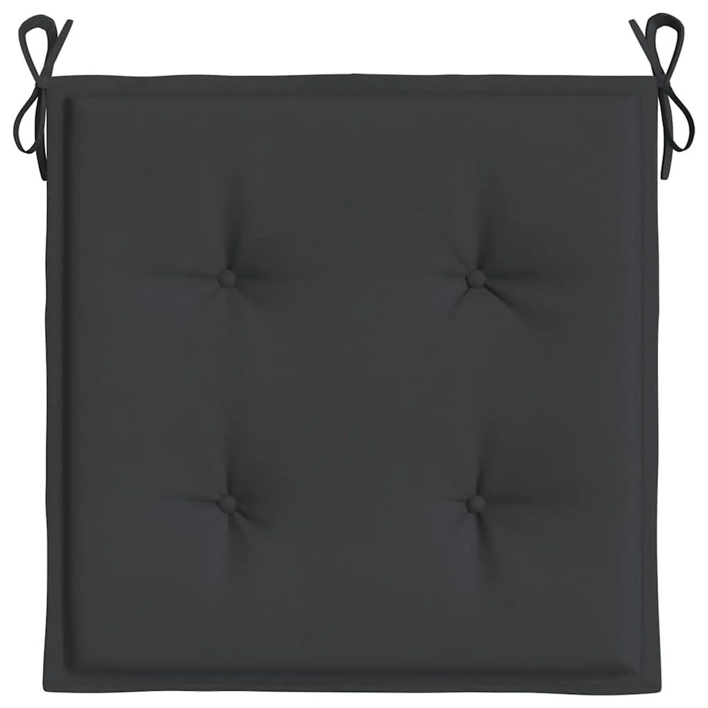 Almofadões p/ cadeiras jardim 4pcs 40x40x4 cm oxford preto