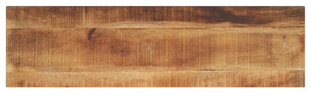 vidaXL Tampo de mesa retangular 110x20x2,5 cm mangueira áspera maciça
