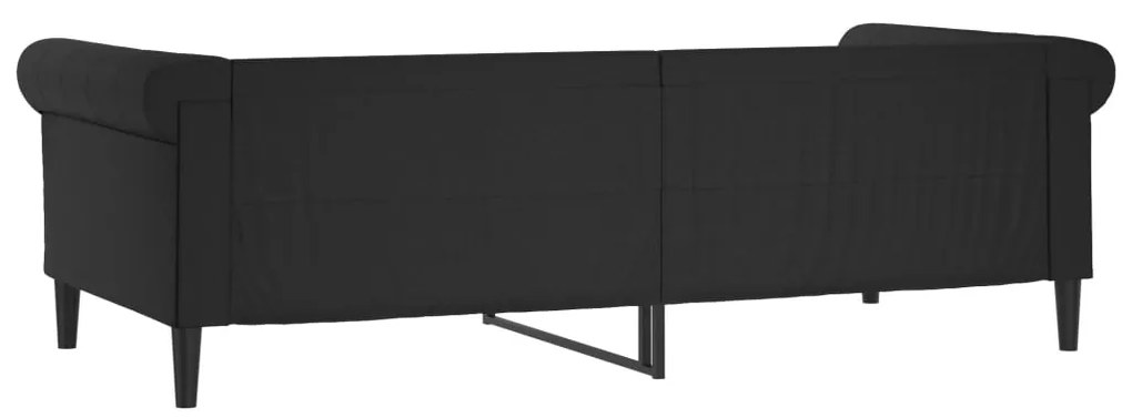 Sofá-cama 80x200 cm couro artificial preto