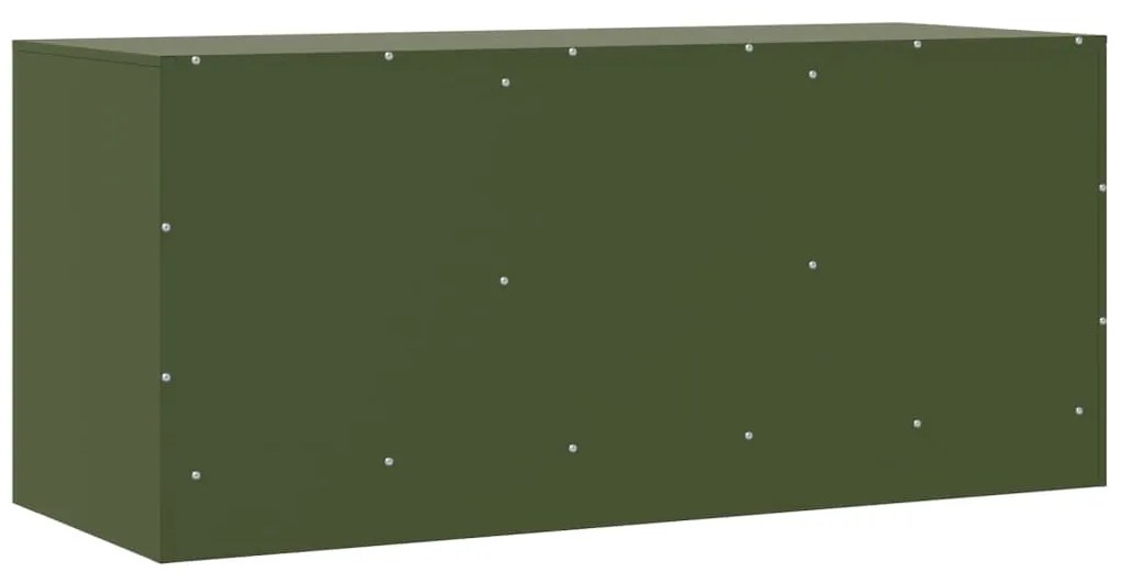 Móvel de TV 99x39x44 aço verde azeitona