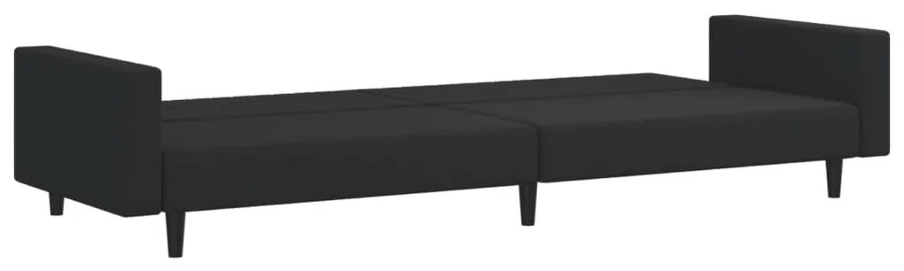 2 pcs conjunto de sofás veludo preto