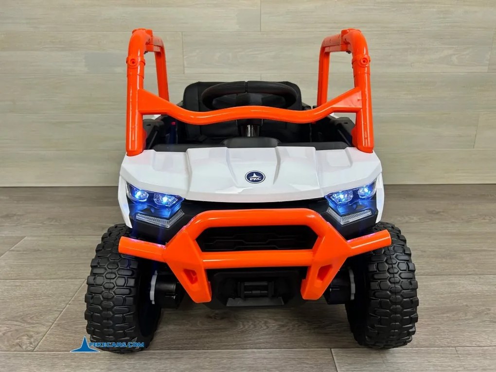 Carro elétrico para crianças 1 a 6 anos 12V 4x4 Buggy 1000RR rodas borracha e controlo remoto Laranja