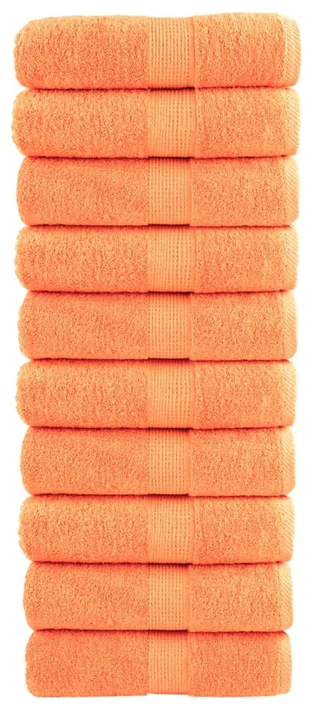 Toalhas de mãos premium SOLUND 10 pcs 30x30cm 600 g/m2 laranja