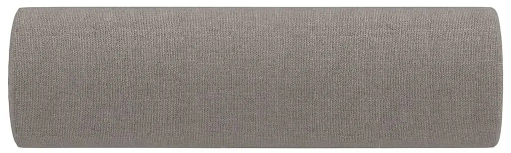 Almofadas decorativas 2 pcs Ø15x50 cm tecido cinza-acastanhado