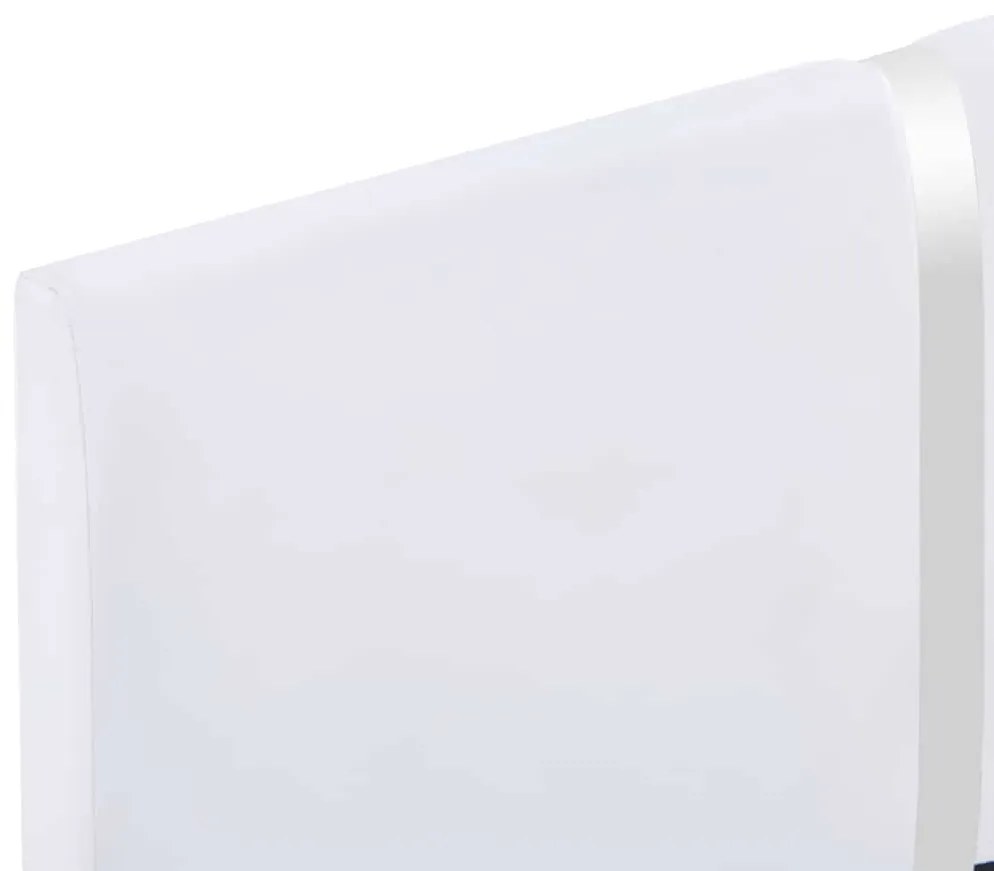 Estrutura de cama sem colchão 135x190cm couro artificial branco