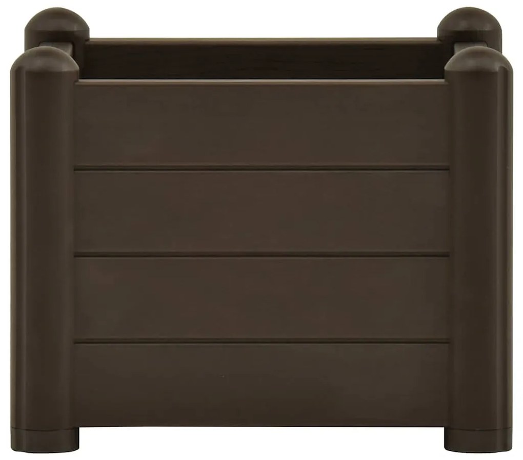 Canteiro elevado para jardim PP 43x43x35 cm moca
