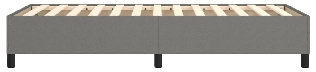 Estrutura de cama sem colchão 90x200 cm tecido cinzento-escuro