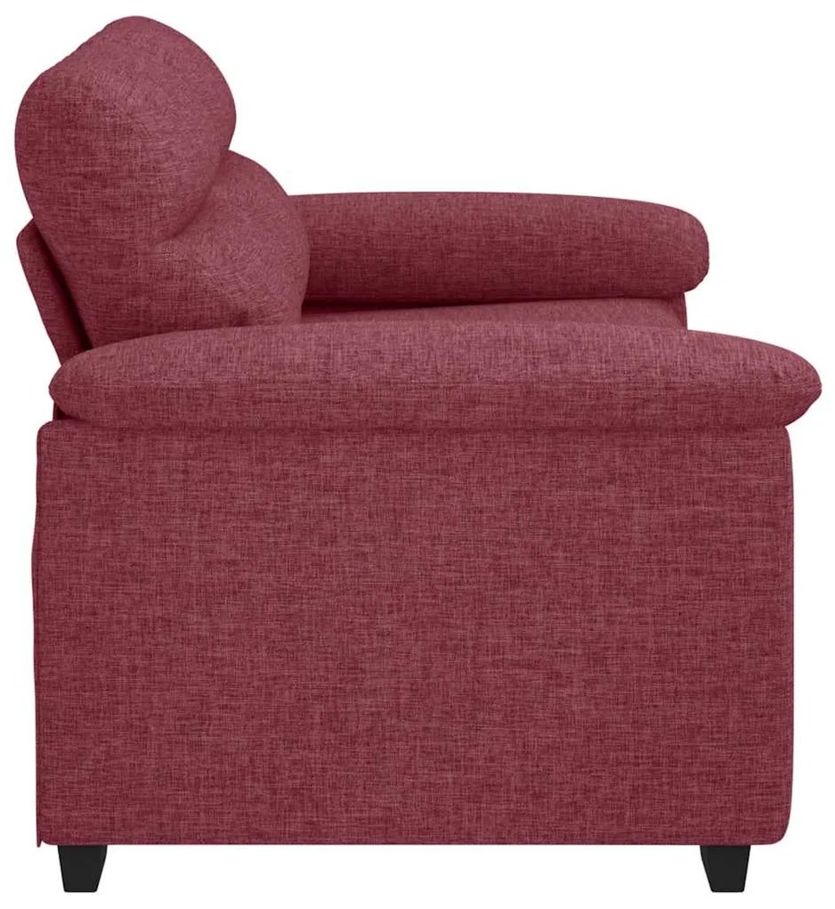 Sofá de 2 lugares tecido 120 cm vermelho tinto