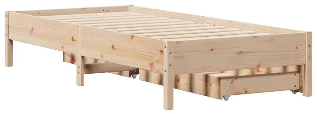 Cama sem colchão 90x200 cm madeira de pinho maciça