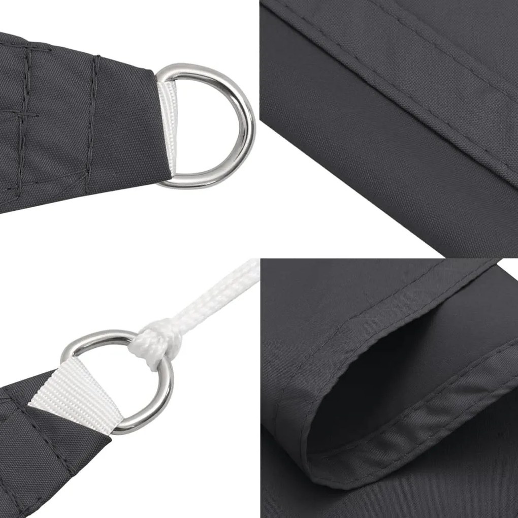 Para-sol vela tecido oxford quadrado 7x7 m antracite