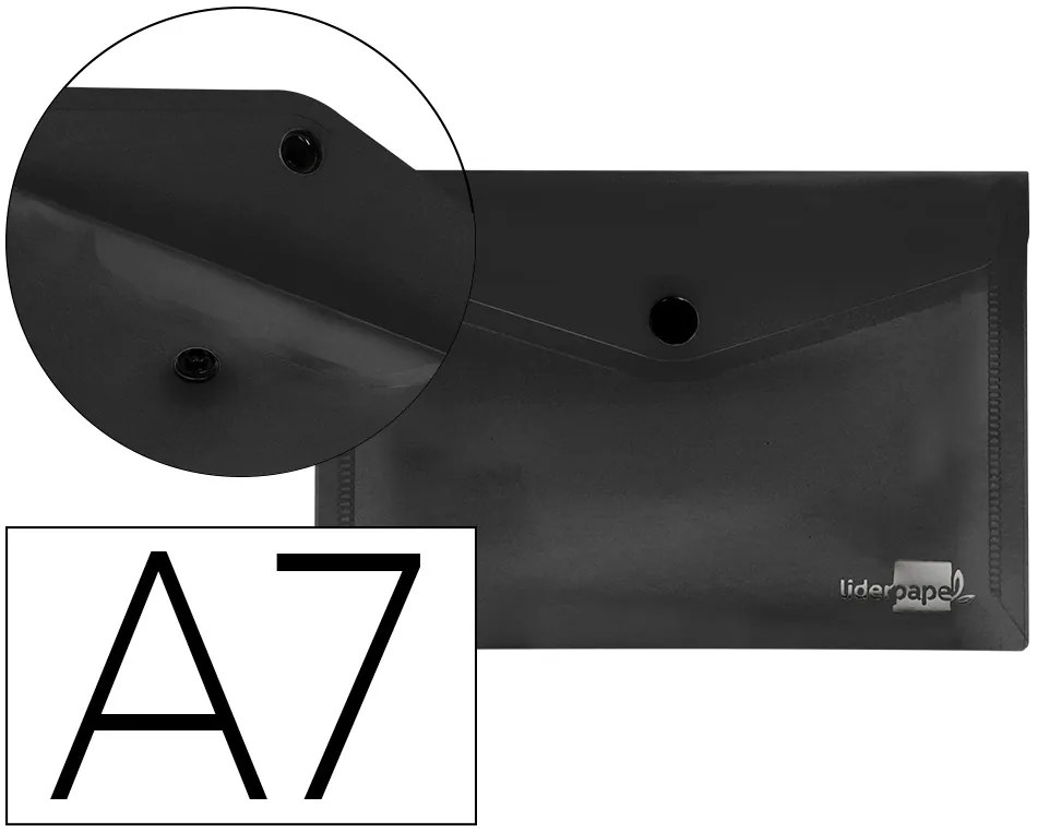 Bolsa Porta Documentos com Mola Din A7 Preto Opaco