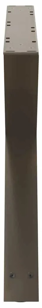 Pés para mesa de centro 2 peças aço natural 70x(42-43,3) cm aço