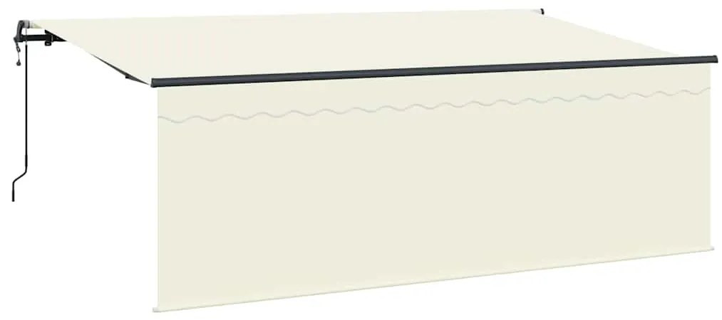 Toldo Retrátil Creme Antracite Castanho 400 x 200 cm