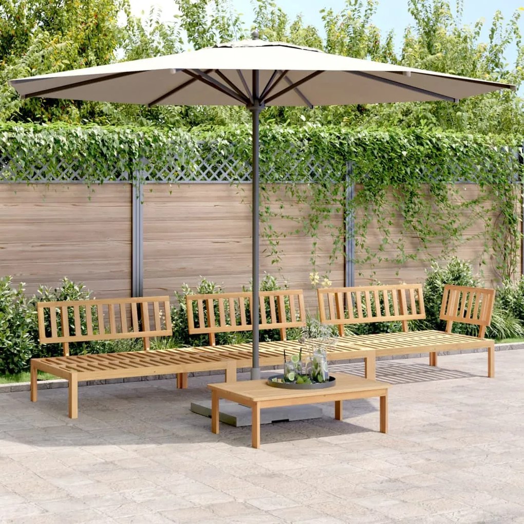 vidaXL 4 pcs conjunto de móveis de paletes p/ jardim acácia maciça