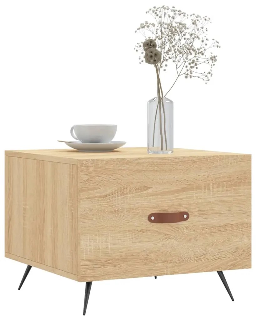 Mesas de centro 2 pcs 50x50x40cm deriv. madeira carvalho sonoma