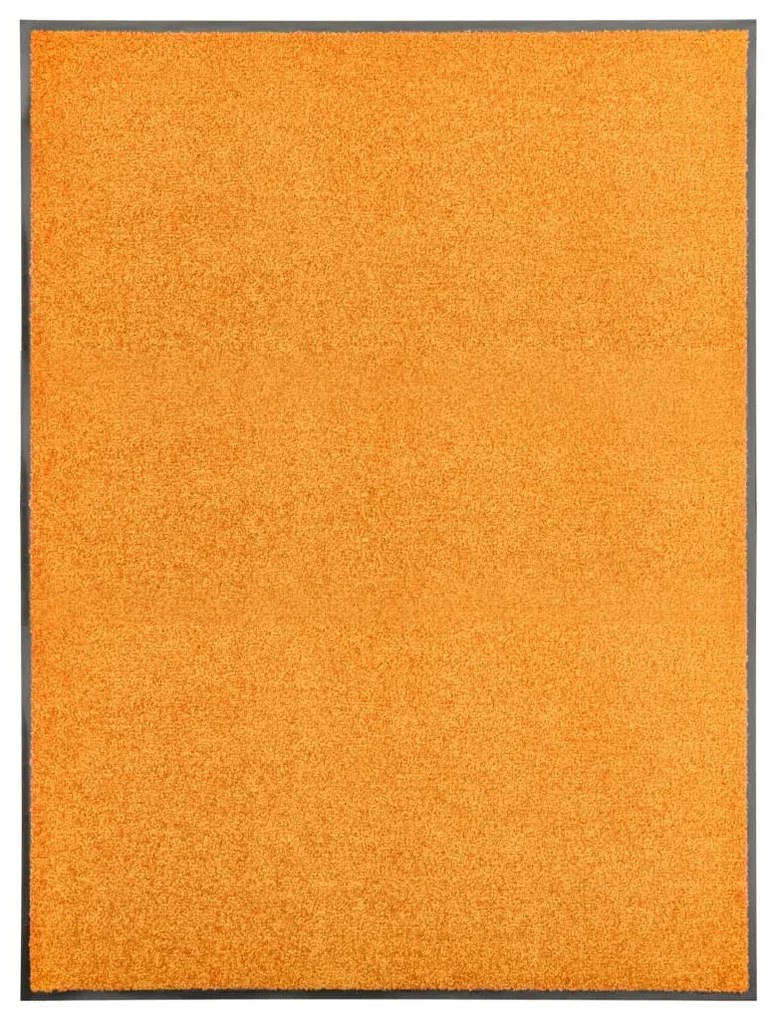 Tapete de porta lavável 90x120 cm laranja