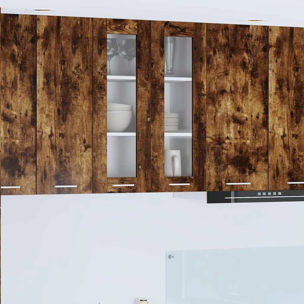 vidaXL Armário suspenso Riga Carvalho Defumado 60 x 31 x 80 cm