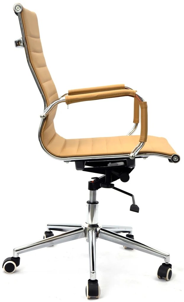 Cadeira de escritório OLIVER, giratório, pele sintética castanha