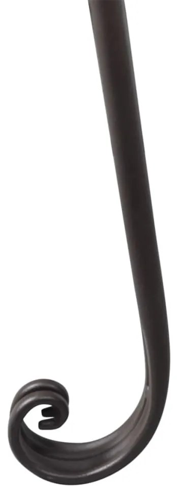 Chaise lounge para jardim 128 cm aço antigo castanho