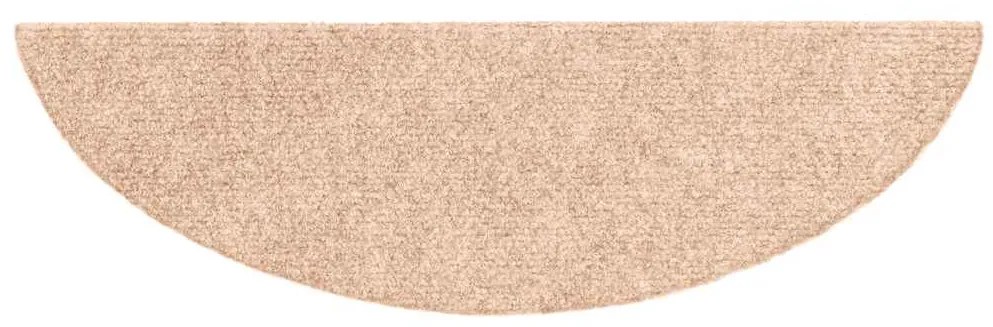 Tapetes de escada adesivos 20 pcs 56x17x3 cm creme