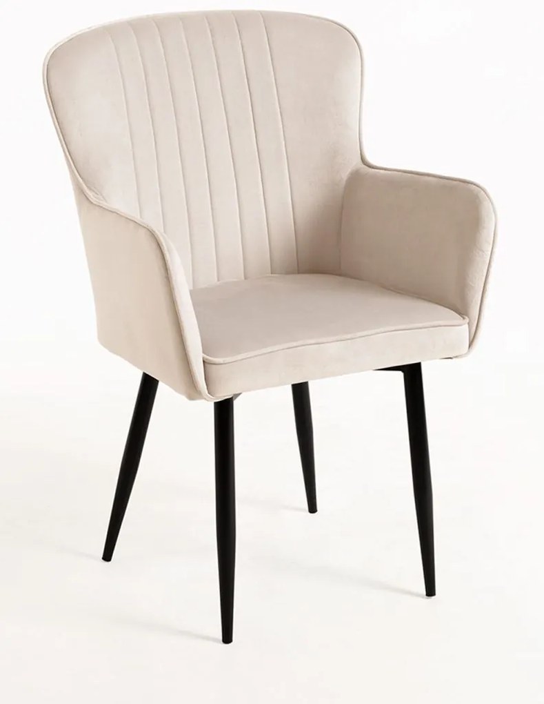 Pack 6 Cadeiras Dalye Veludo - Beige