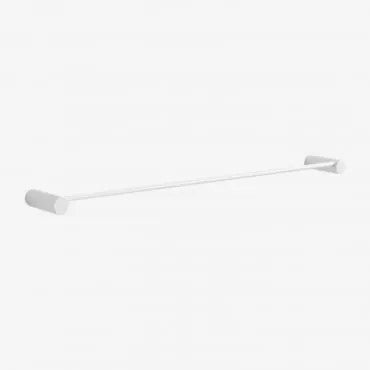 Toalheiro De Parede Com Barra Para Banheiro Em Aço Inox (↔︎60 Cm) Devon Branco - Sklum