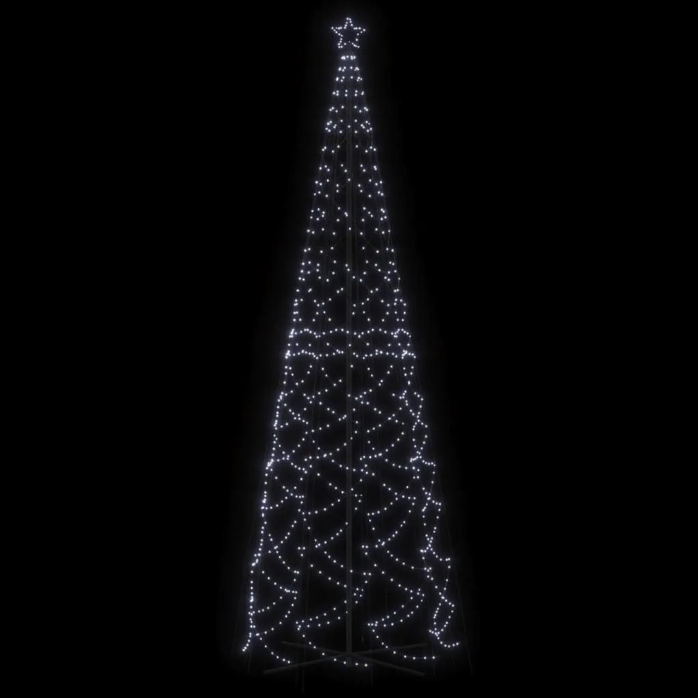 Árvore de Natal em cone 1400 luzes LED 160x500 cm branco frio