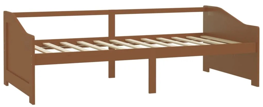 Sofá-cama de 3 lugares 90x200 cm pinho maciço castanho mel