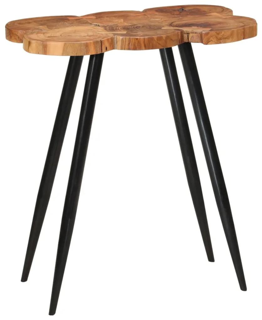 Mesa de bar tronco de madeira 90x54x105 cm acácia maciça