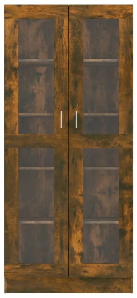 Vitrine 82,5x30,5x185,5 cm derivados de madeira carvalho fumado