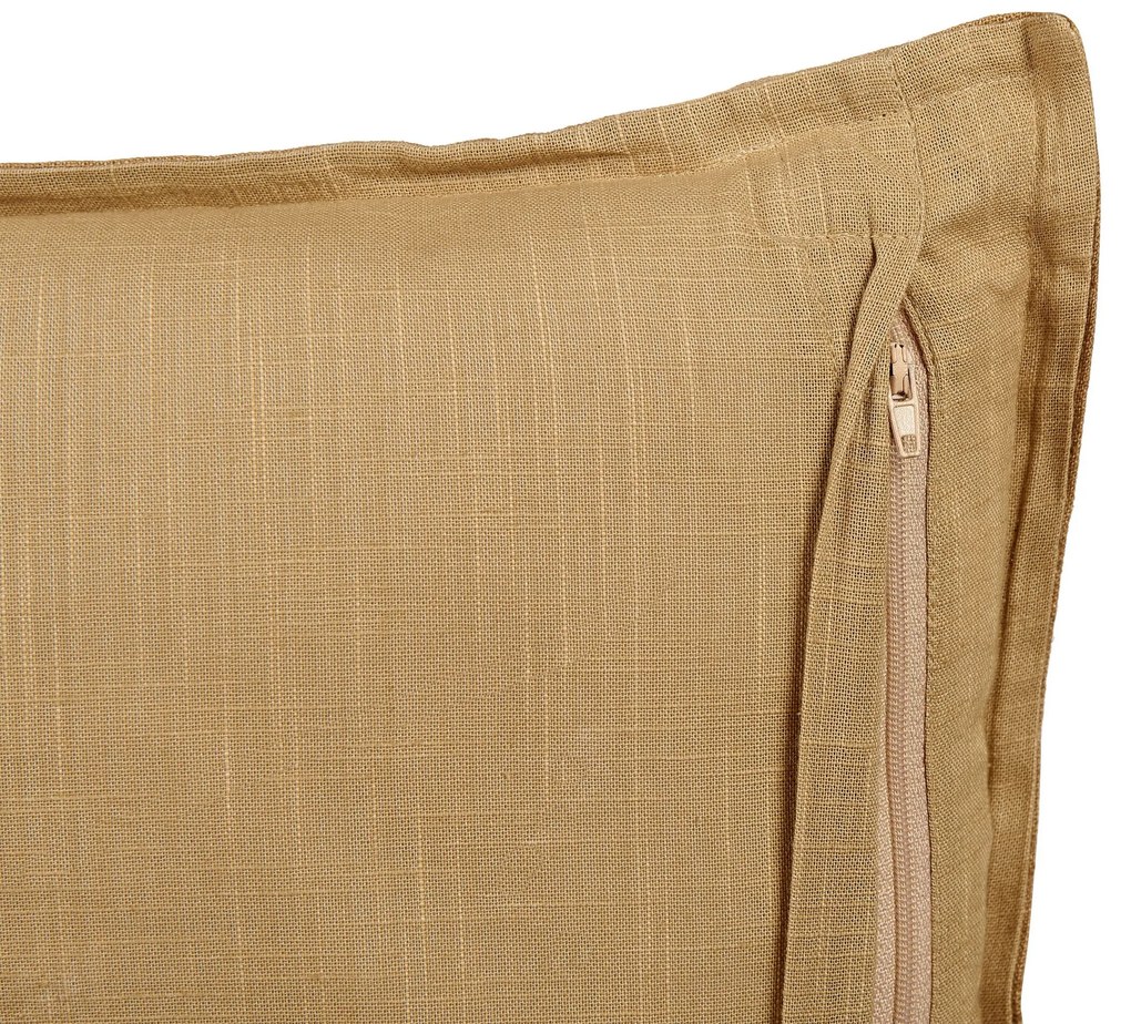 Conjunto de 2 almofadas decorativas amarelo mostarda 45 x 45 cm SUBULATA Beliani